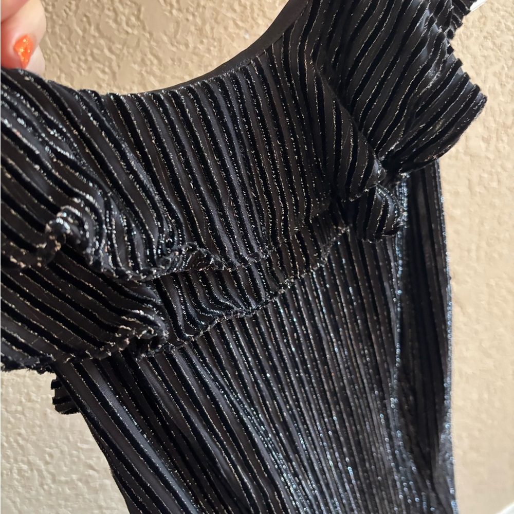 Velvet Ruffle Dress - Picture 4 of 7